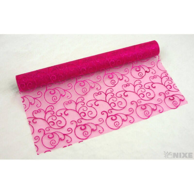 ORGANZA GLITR 36 36cmx5yd*RŮŽOVÁ TM.
