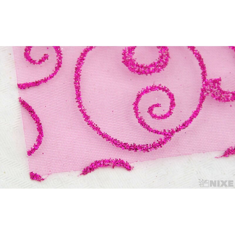 ORGANZA GLITR 36 36cmx5yd*RŮŽOVÁ TM.