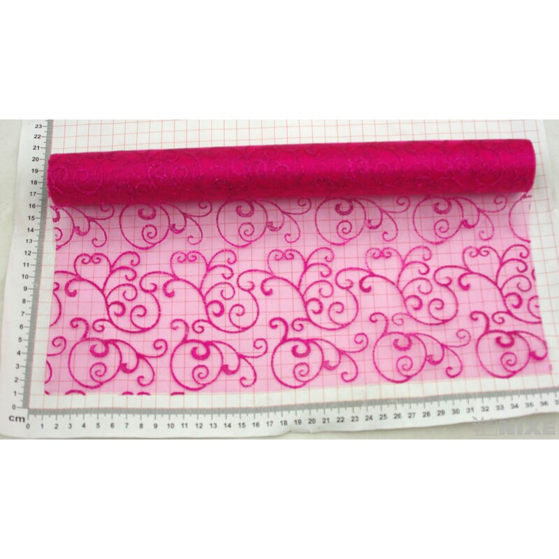 ORGANZA GLITR 36 36cmx5yd*RŮŽOVÁ TM.