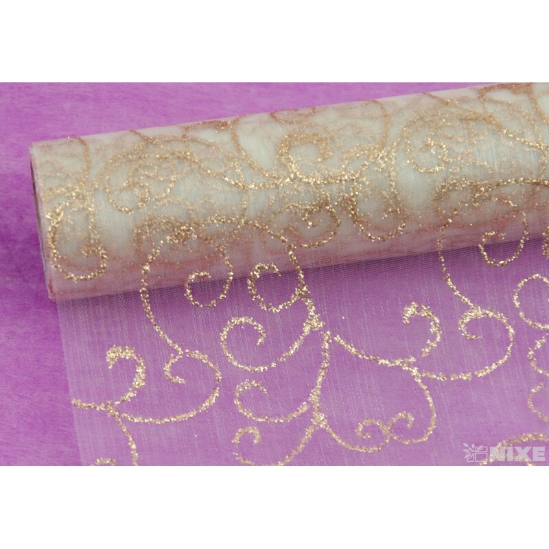 ORGANZA GLITR 36 36cmx5yd*MĚDENÁ