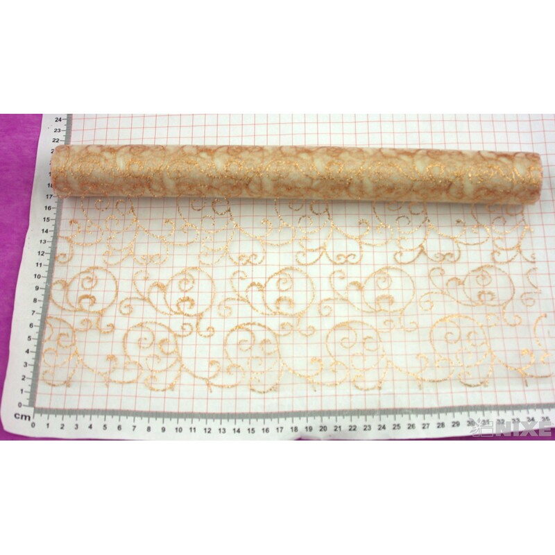 ORGANZA GLITR 36 36cmx5yd*MĚDENÁ