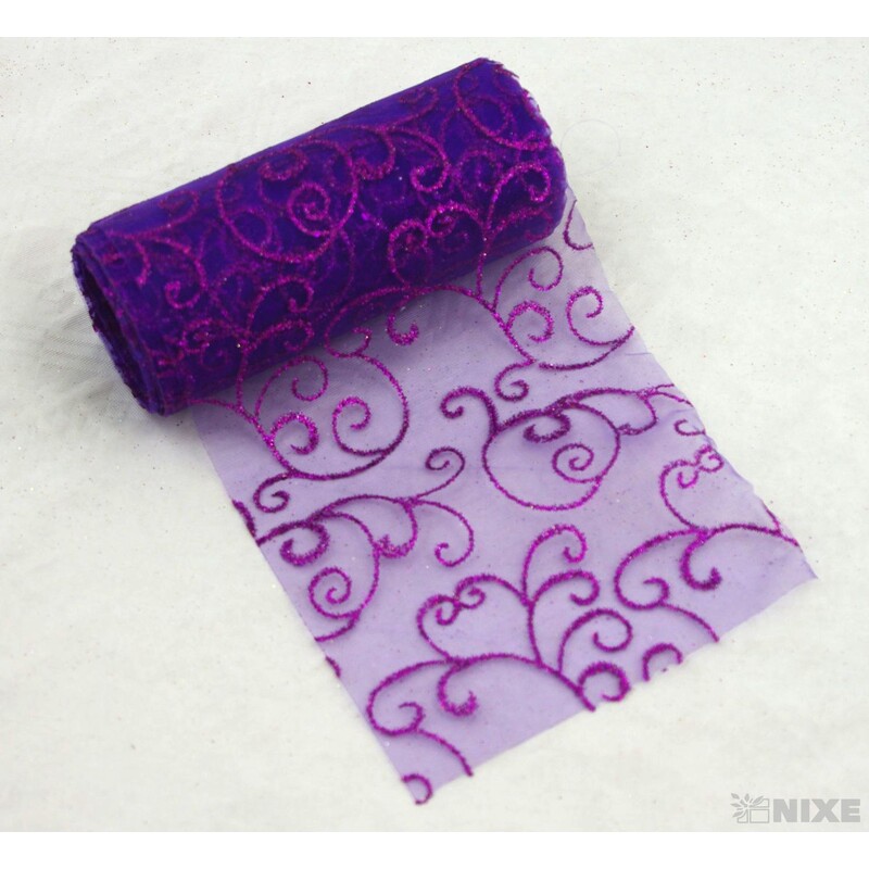 ORGANZA GLITR 38 12cmx10yd*FIALOVÁ TM