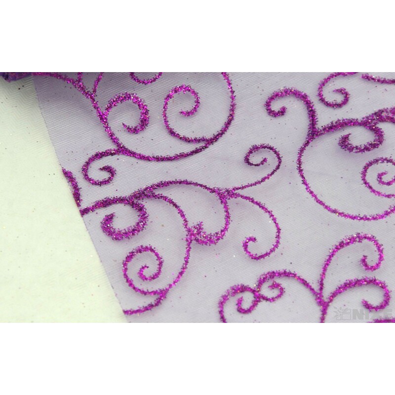 ORGANZA GLITR 38 12cmx10yd*FIALOVÁ TM