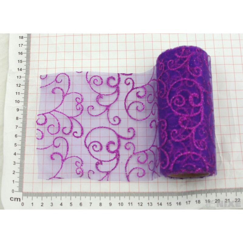 ORGANZA GLITR 38 12cmx10yd*FIALOVÁ TM