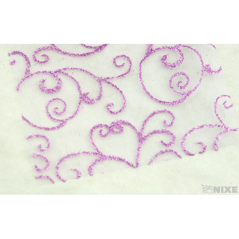 ORGANZA GLITR 38 12cmx10yd*FIALOVÁ SV