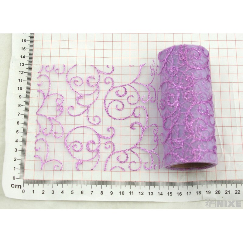 ORGANZA GLITR 38 12cmx10yd*FIALOVÁ SV