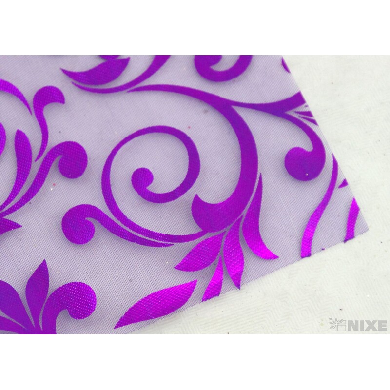 ORGANZA TISK 40 12cmx10yd*FIALOVÁ