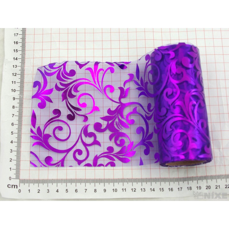 ORGANZA TISK 40 12cmx10yd*FIALOVÁ