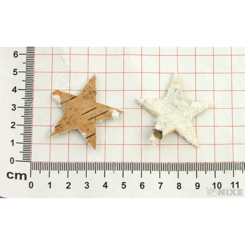 HVĚZDA DŘEVO 4,5cm 60ks*BÍLÁ