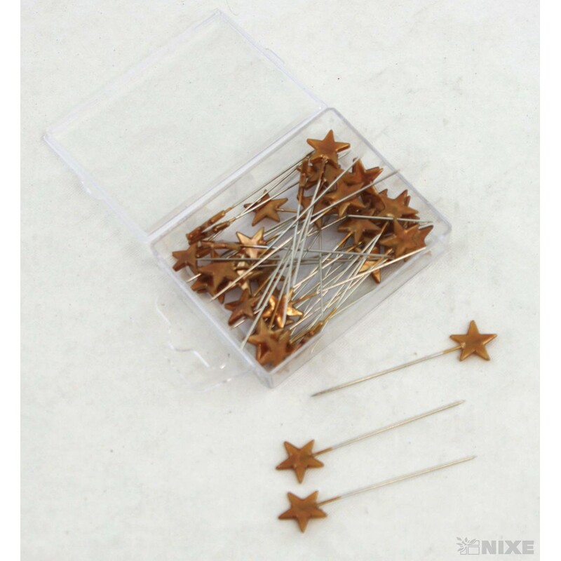 ŠPENDLÍK HVĚZDA 15mmx6cm 40ks*ZLATÁ