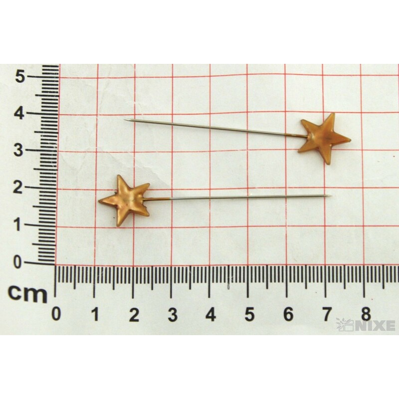 ŠPENDLÍK HVĚZDA 15mmx6cm 40ks*ZLATÁ