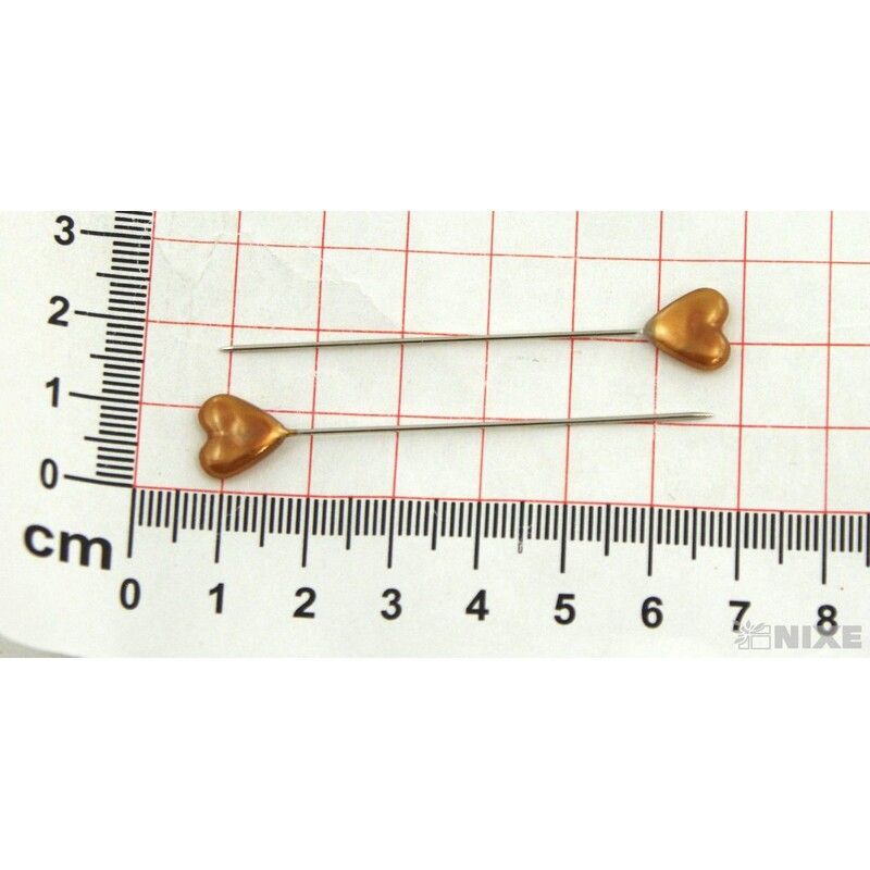 ŠPENDLÍK SRDCE 10mmx6cm 40ks*ZLATÁ