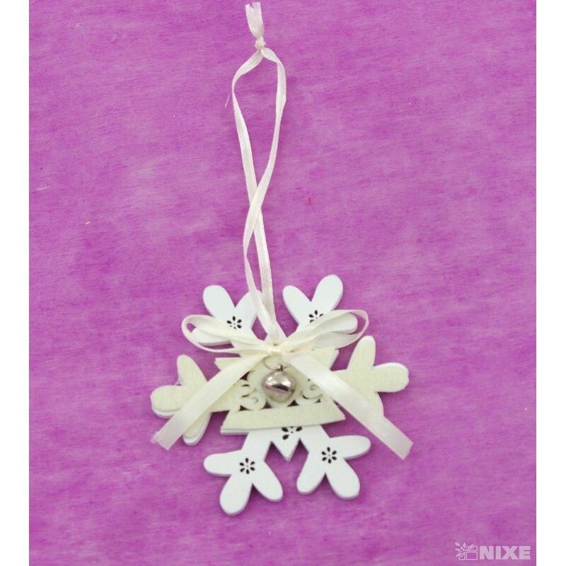 ZÁVĚS VLOČKA D 9cm*BÍLÁ