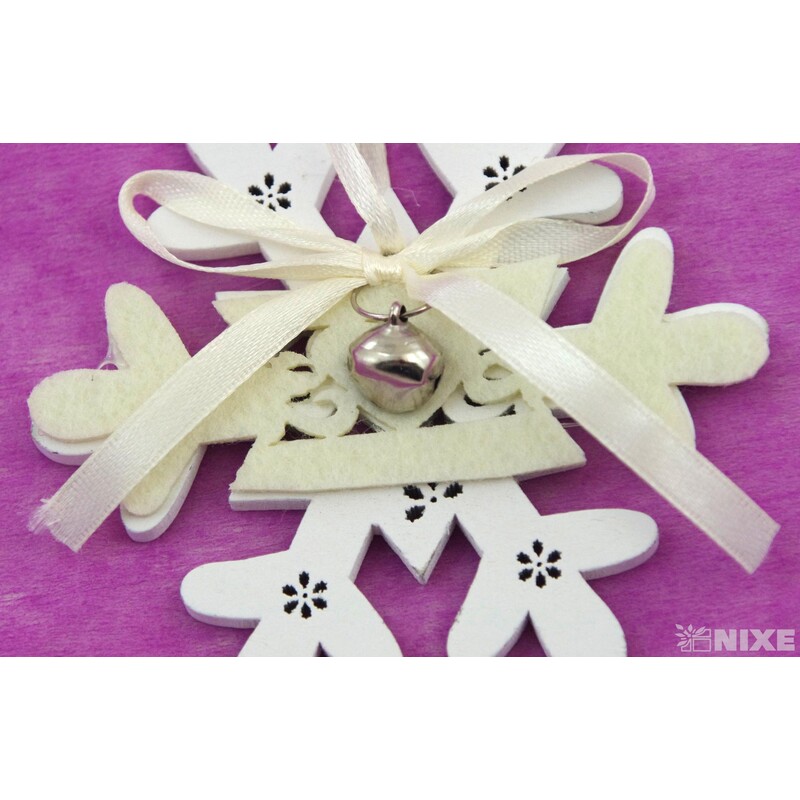 ZÁVĚS VLOČKA D 9cm*BÍLÁ