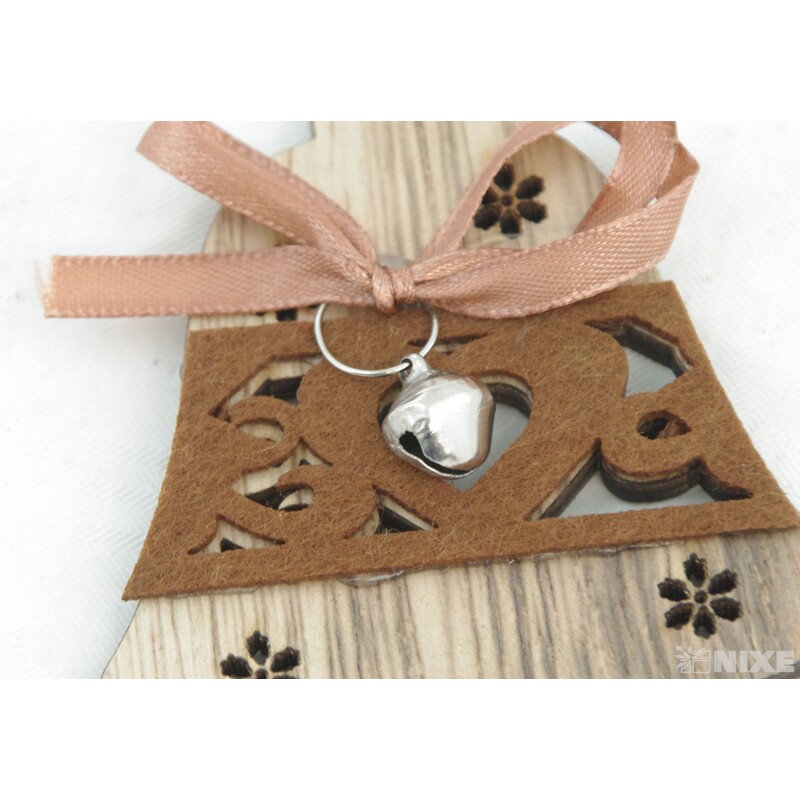 ZÁVĚS ZVONEK D 9cm*HNĚDÁ