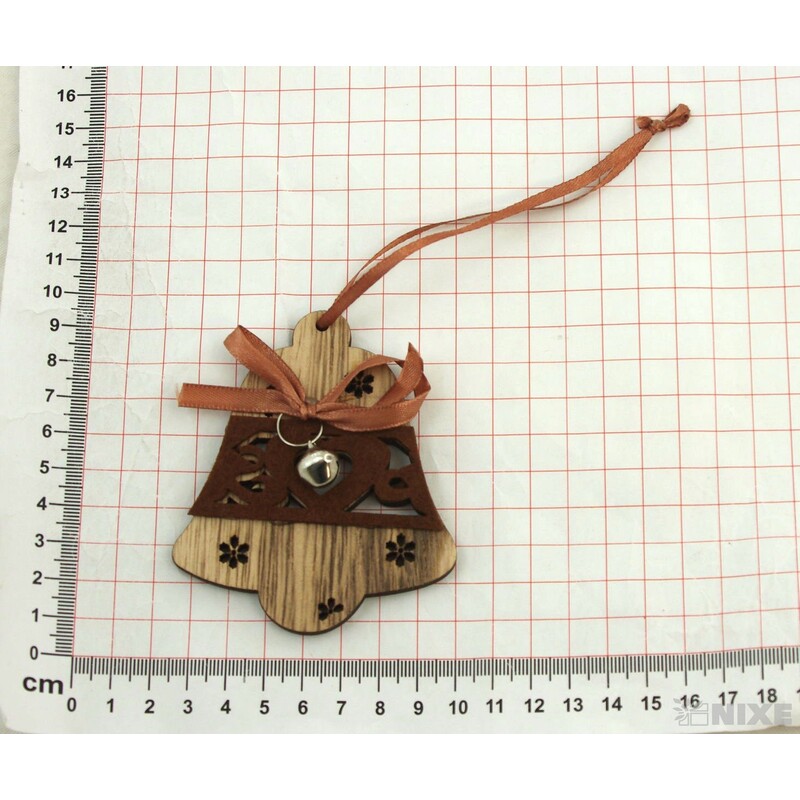 ZÁVĚS ZVONEK D 9cm*HNĚDÁ