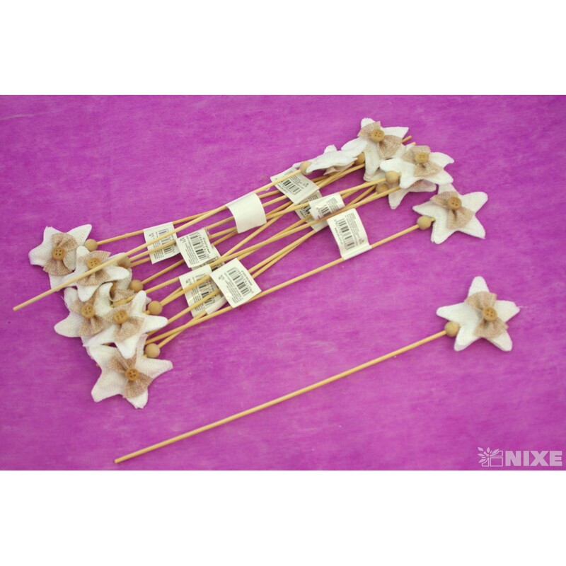 ZÁPICH HVĚZDA 12ks 7x32cm*MIX BAREV