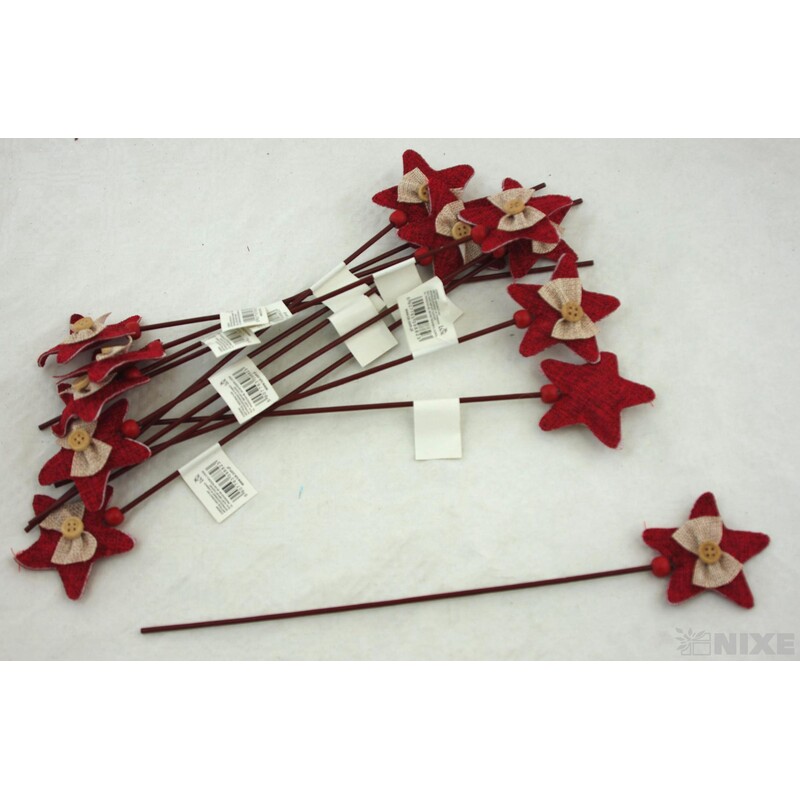 ZÁPICH HVĚZDA 12ks 7x32cm*MIX BAREV