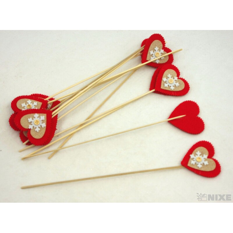 ZÁPICH FILC SRDCE 12ks 6x32cm*