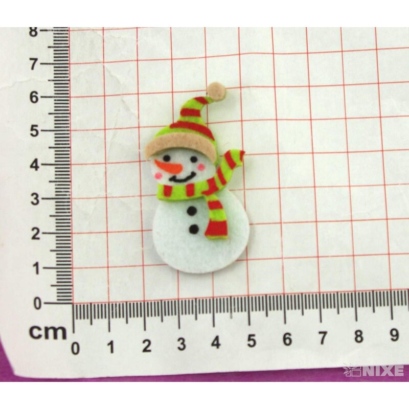 SNĚHULÁK FILC NALEP 4ks 5x3cm*MIX BAREV