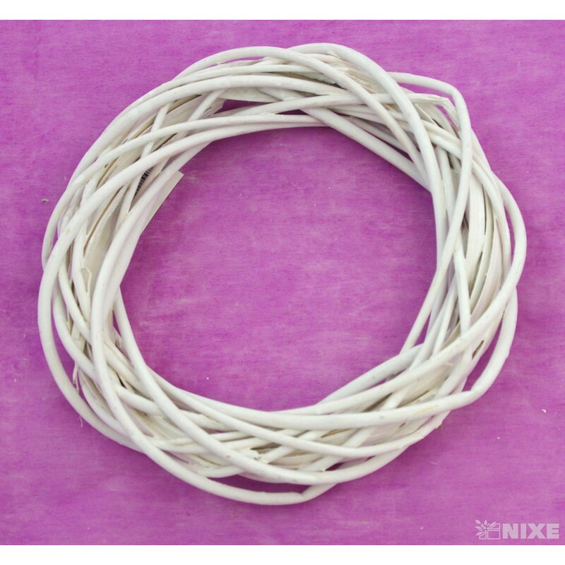 VĚNEC PROUTĚNÝ 20cm*BÍLÁ