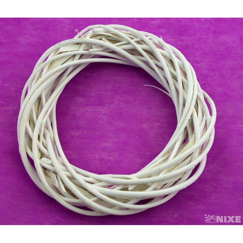 VĚNEC PROUTĚNÝ 25cm*BÍLÁ