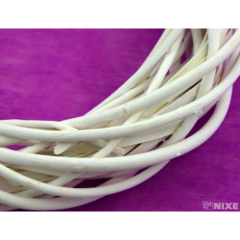 VĚNEC PROUTĚNÝ 25cm*BÍLÁ