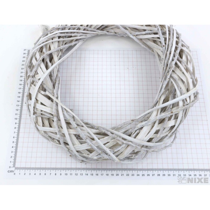 VĚNEC PROUTĚNÝ 35cm*BÍLÁ