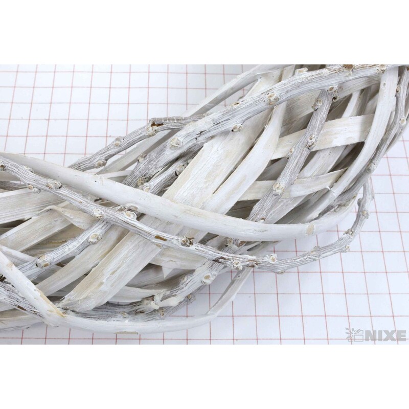 VĚNEC PROUTĚNÝ 35cm*BÍLÁ