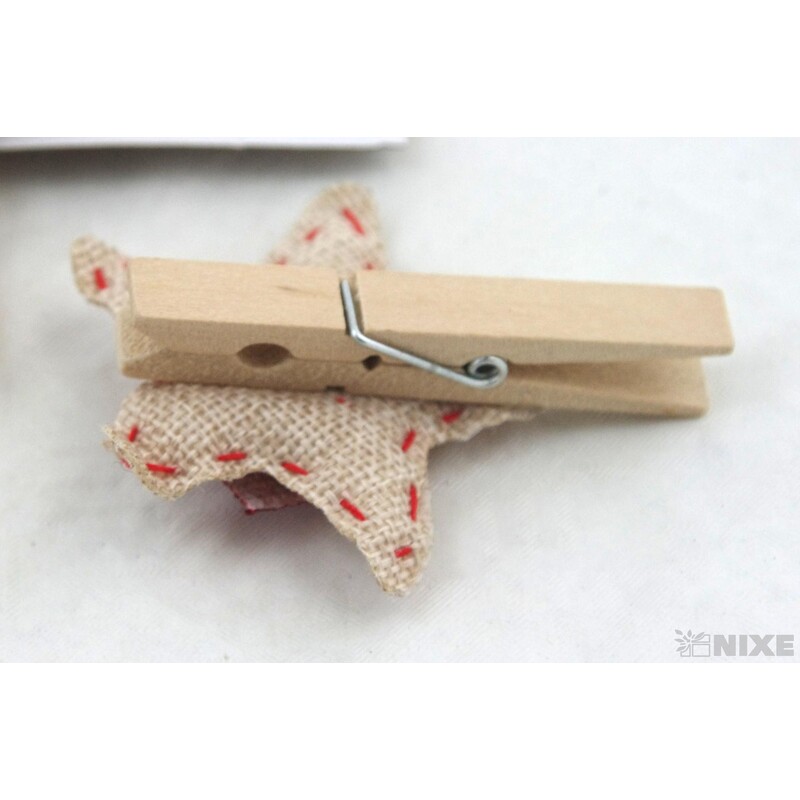 OZDOBNÝ KOLÍČEK HVĚZDA 6cm 3ks*ČERVENÁ