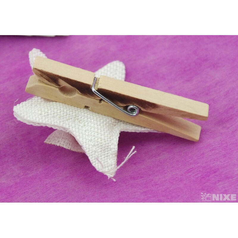 OZDOBNÝ KOLÍČEK HVĚZDA 6cm 3ks*ČERVENÁ