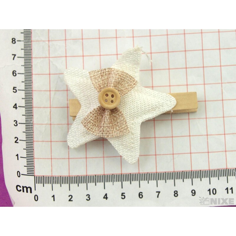 OZDOBNÝ KOLÍČEK HVĚZDA 6cm 3ks*ČERVENÁ