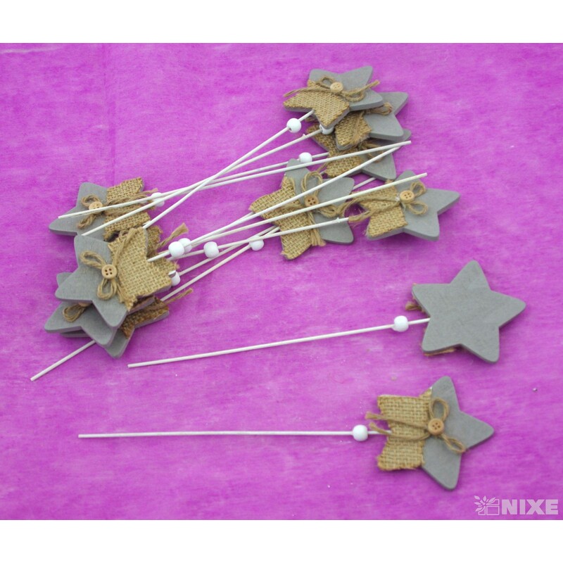 ZÁPICH HVĚZDA 12ks 7x26cm*PŘÍRODNÍ