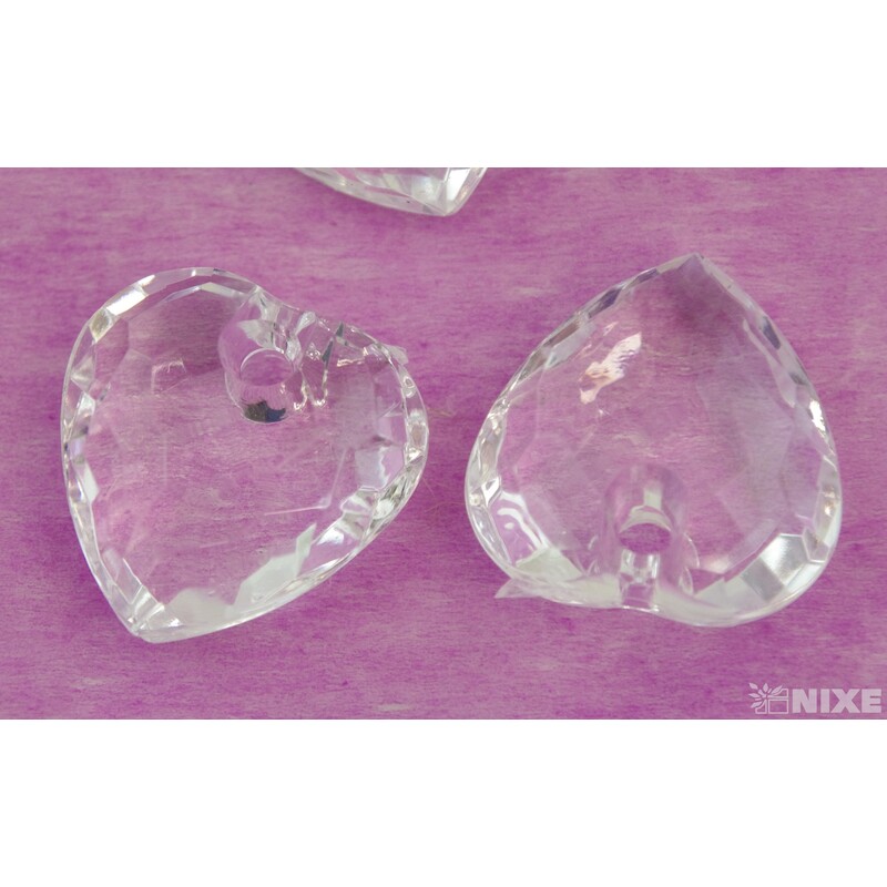 SRDCE NAVL. AKRYL 4cm 28ks*PRŮHLEDNÁ