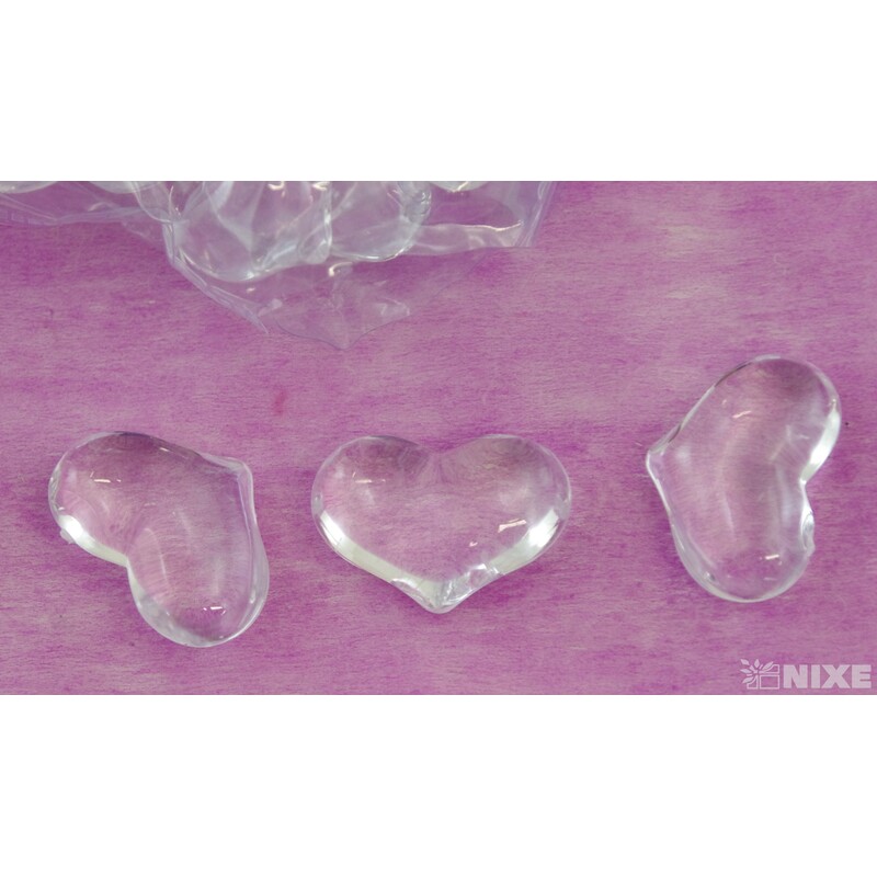 SRDÍČKA 2,5cm cca 500g*PRŮHLEDNÁ