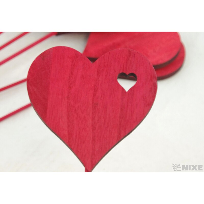 ZÁPICH D SRDCE 10ks 10x32cm*ČERVENÁ