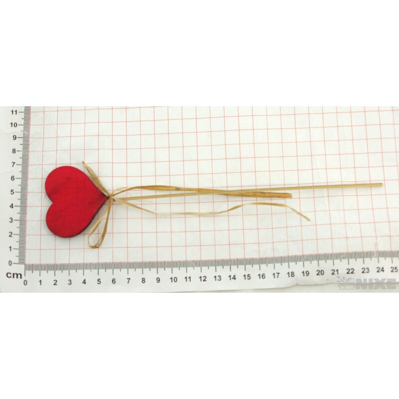 ZÁPICH D SRDCE 10ks 4x23cm*ČERVENÁ