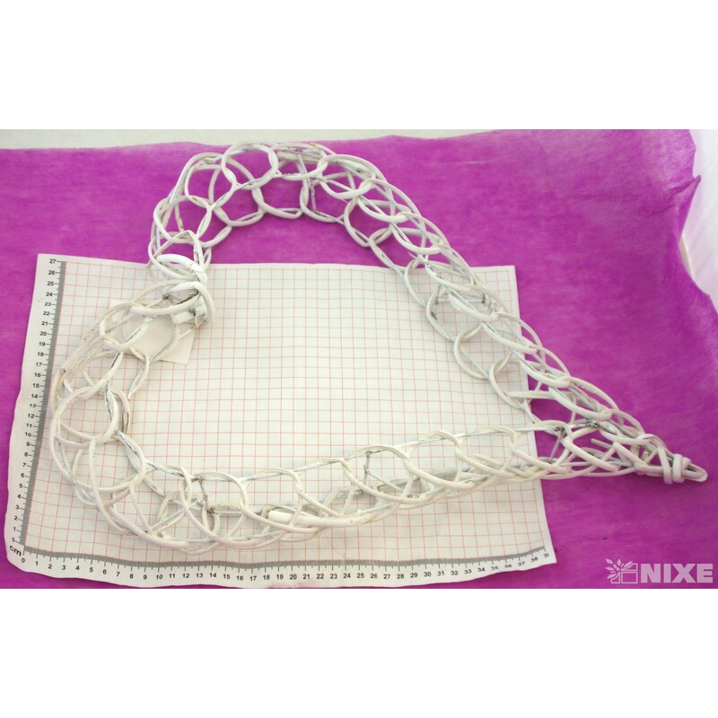 SRDCE RATTAN 51cm*BÍLÁ