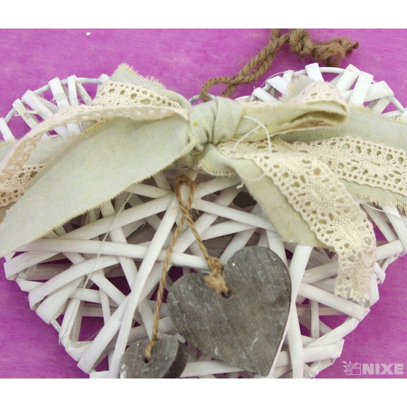 ZÁVĚS SRDCE ZDOBENÉ 20cm*