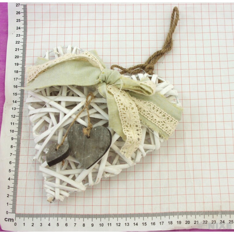 ZÁVĚS SRDCE ZDOBENÉ 20cm*