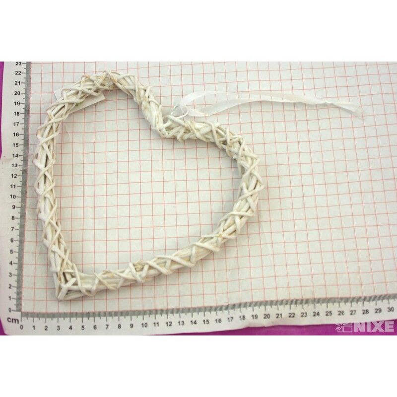 ZÁVĚS SRDCE 20cm*BÍLÁ