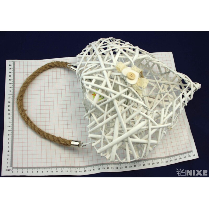 ZÁVĚS SRDCE ZDOBENÉ 30cm*