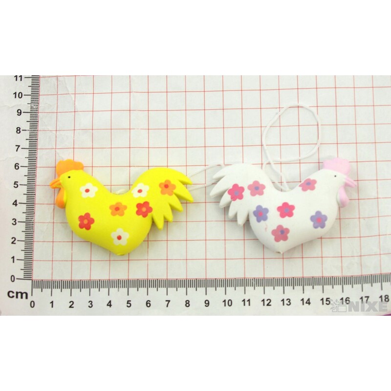 ZÁVĚS KOHOUT 7x6 6ks*MIX BAREV