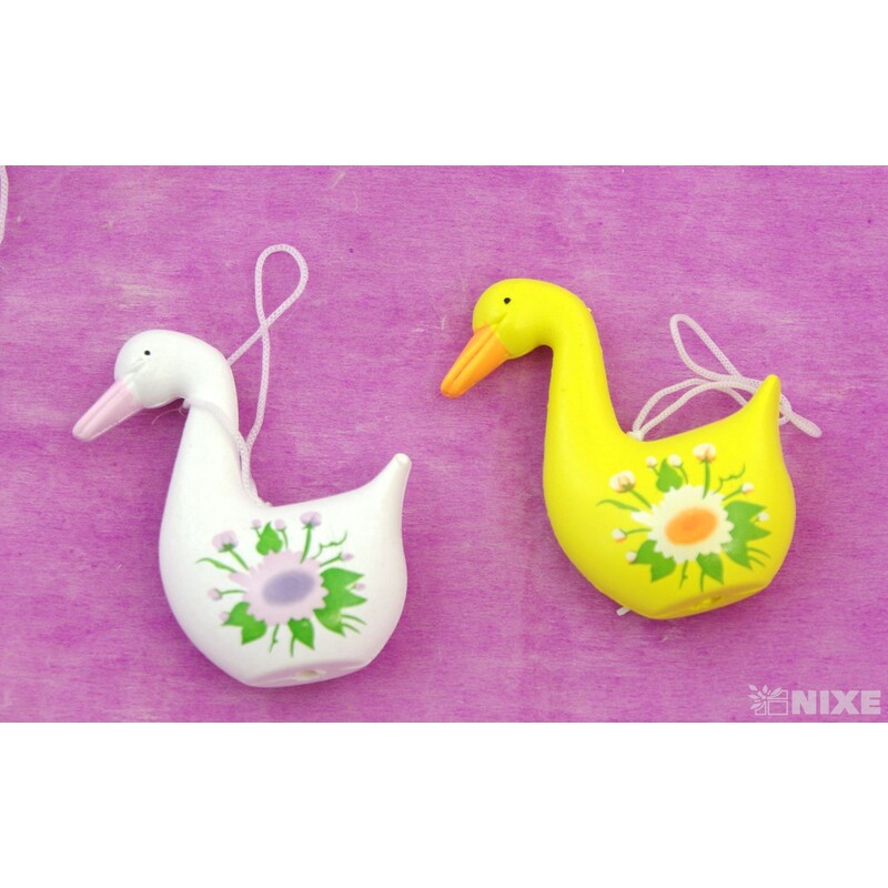 ZÁVĚS HUSA 6ks 7x4cm*MIX BAREV