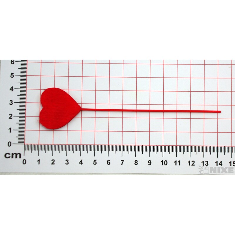 ZÁPICH D SRDCE 12ks 3x13cm*ČERVENÁ
