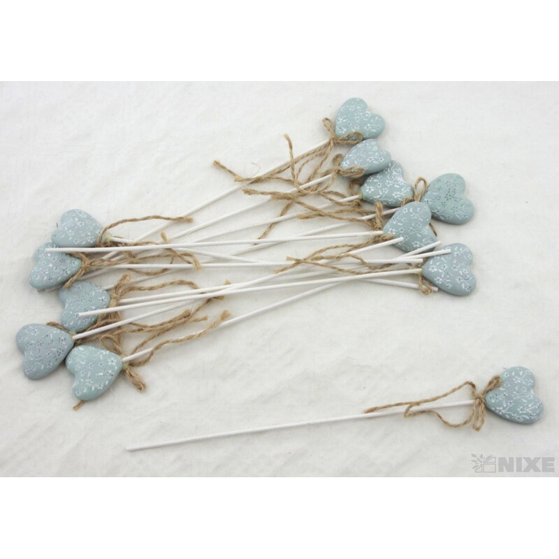 ZÁPICH SRDCE 12ks 3x24cm*TYRKYSOVÁ