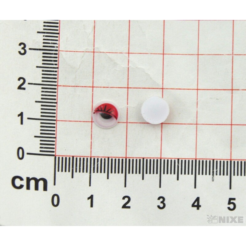 OČI PLASTOVÉ 0,8cm*ČERVENÁ