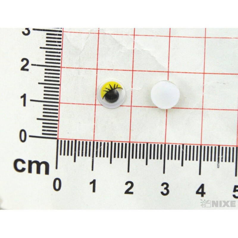 OČI PLASTOVÉ 0,8cm*ŽLUTÁ