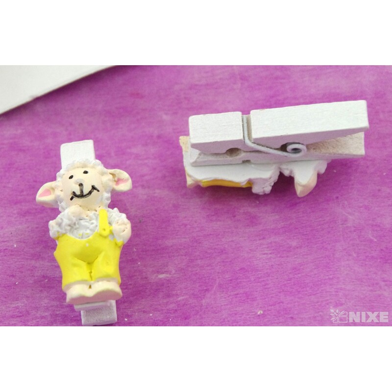 KOLÍČKY OVEČKA 3cm 9ks*ŽLUTÁ