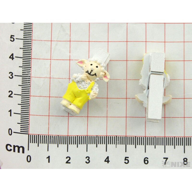 KOLÍČKY OVEČKA 3cm 9ks*ŽLUTÁ